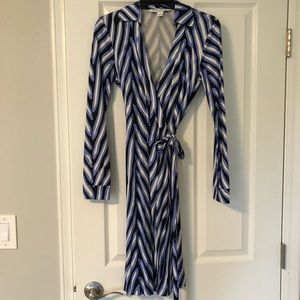DVF 100% Silk Wrap Dress
